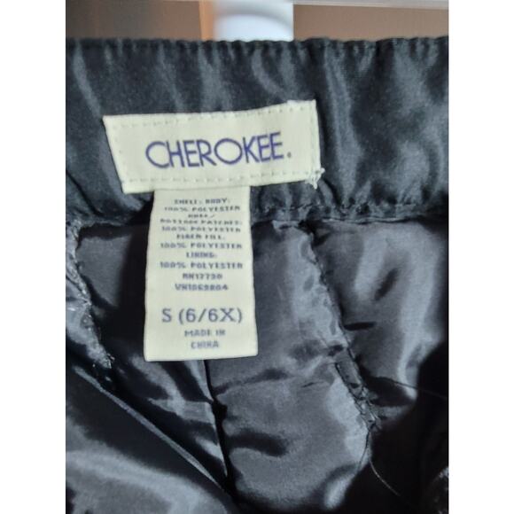 Cherokee Girls Snow Ski Pants Black Kids Size S 6/6x Unisex Winter Pants - Picture 3 of 4